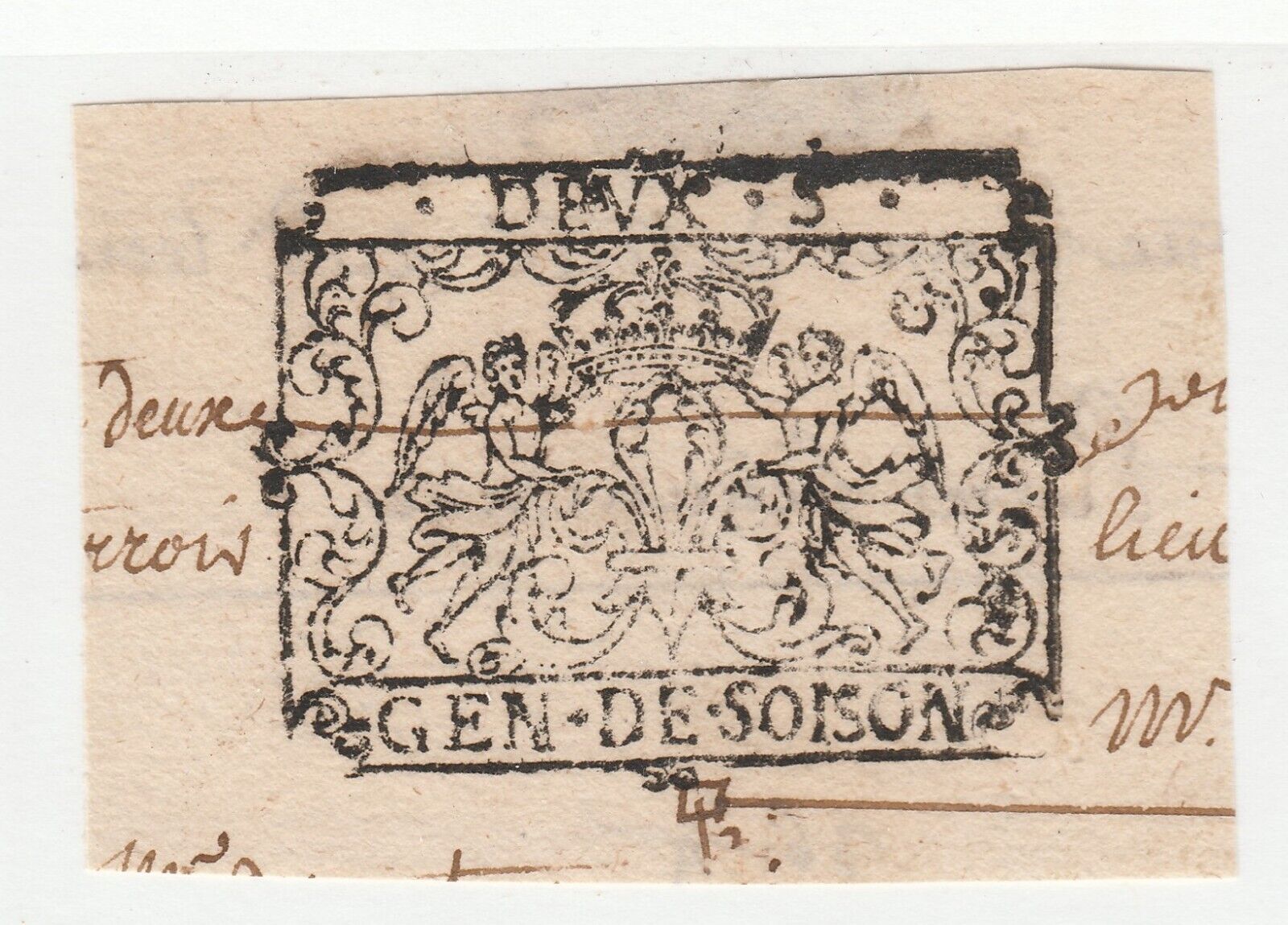 France -Very OLD- early 1700's or 1600's - Revenue Fiscal Stamps - p7