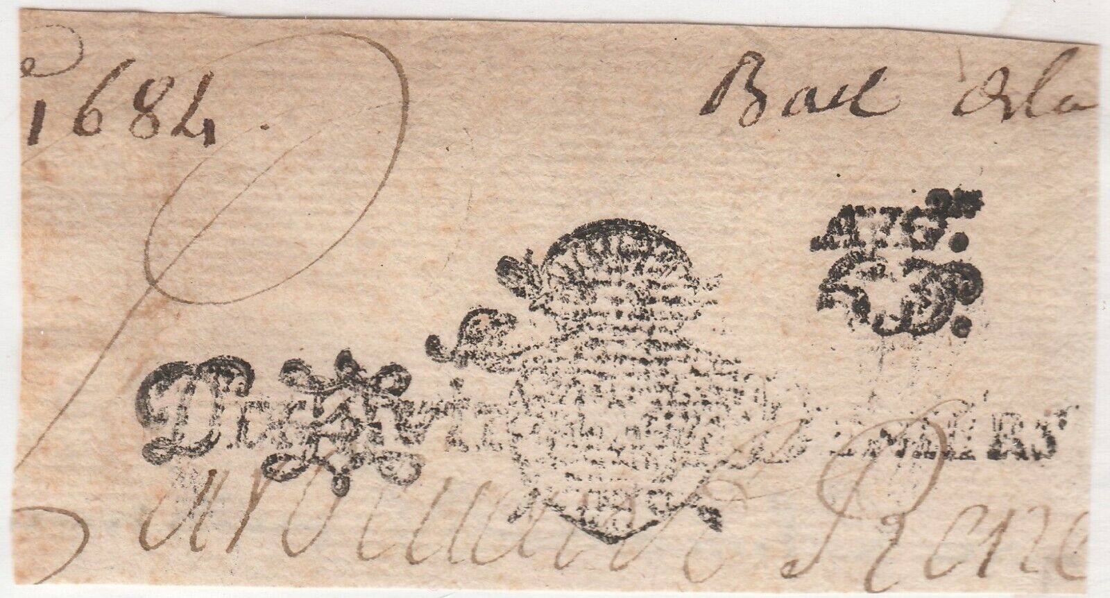 France -Very OLD- early 1700's or 1600's- 1684! - Revenue Fiscal Stamps - p7