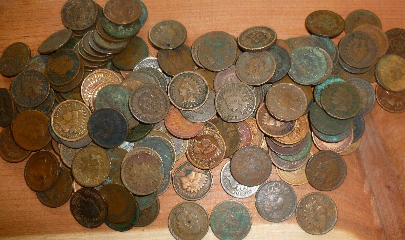 (20) Indian Head Penny  Lot -1800s to 1900s- 20 Coins- Low Grade Cull -MY24-JI