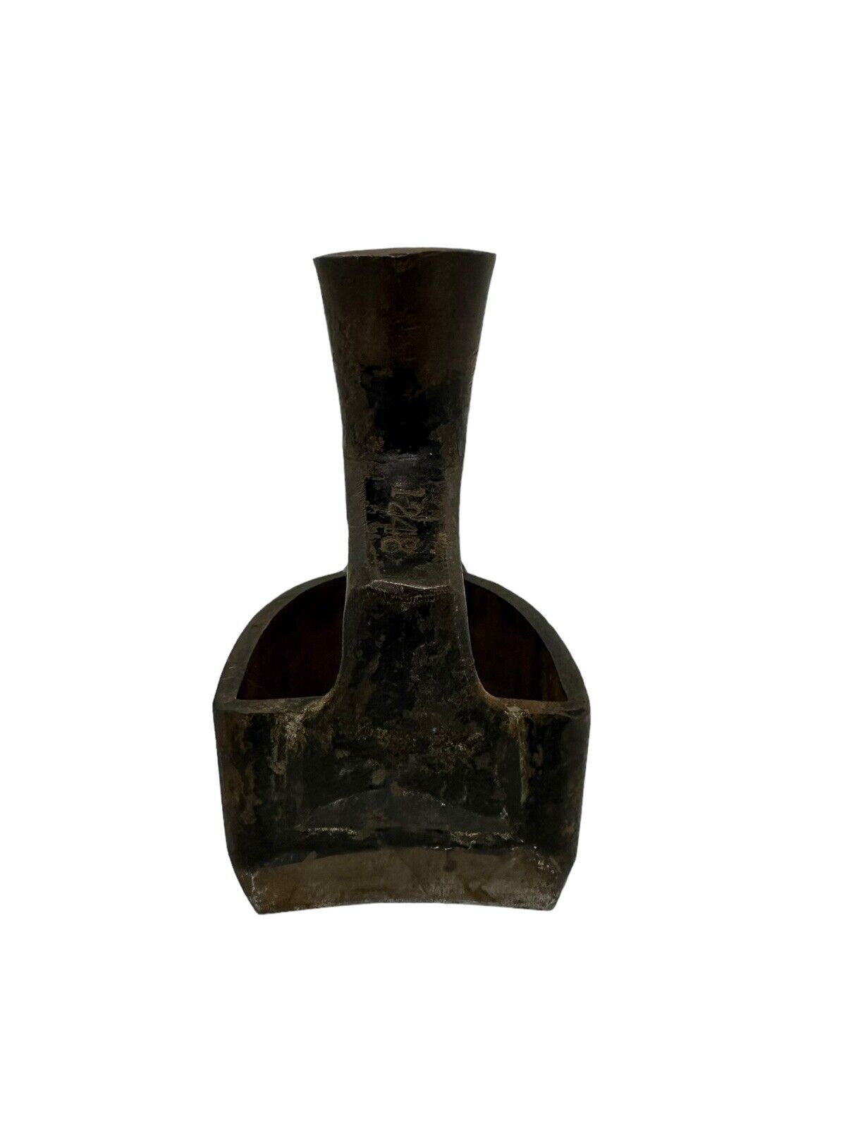 1700s antique COBBLERS hand wrought iron SHOE HEEL MOLD stamp form steampunk