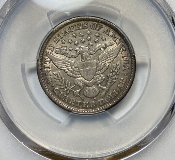 1900-S Barber Quarter Nice Original PCGS XF45