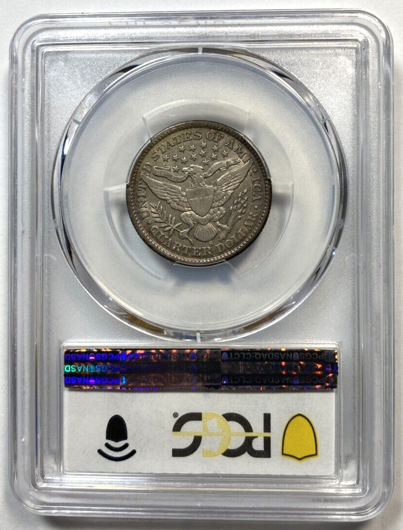 1900-S Barber Quarter Nice Original PCGS XF45