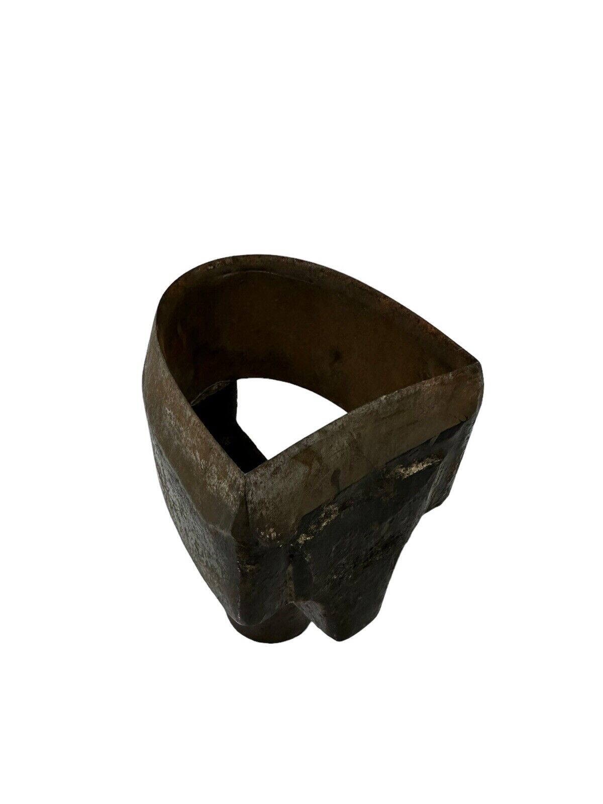 1700s antique COBBLERS hand wrought iron SHOE HEEL MOLD stamp form steampunk