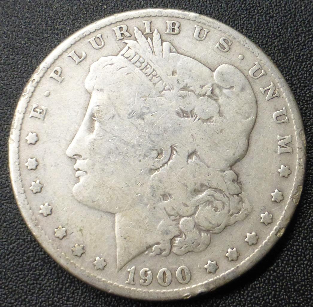 1900 S Morgan Silver Dollar, United States of America Silver $1 Coin, Semi Key