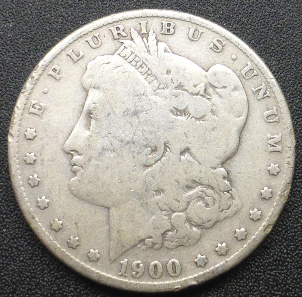 1900 S Morgan Silver Dollar, United States of America Silver $1 Coin, Semi Key