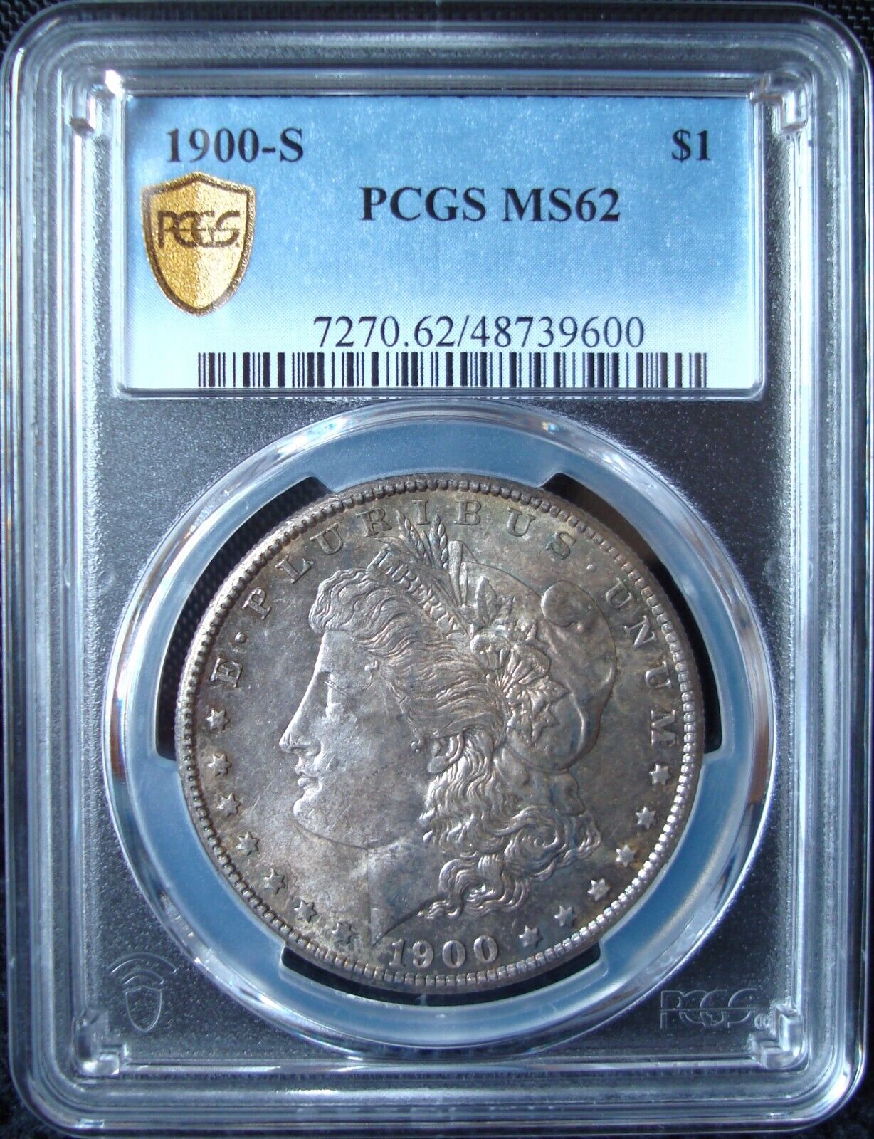 1900-S Morgan Silver Dollar - PCGS MS 62 - Gold Shield