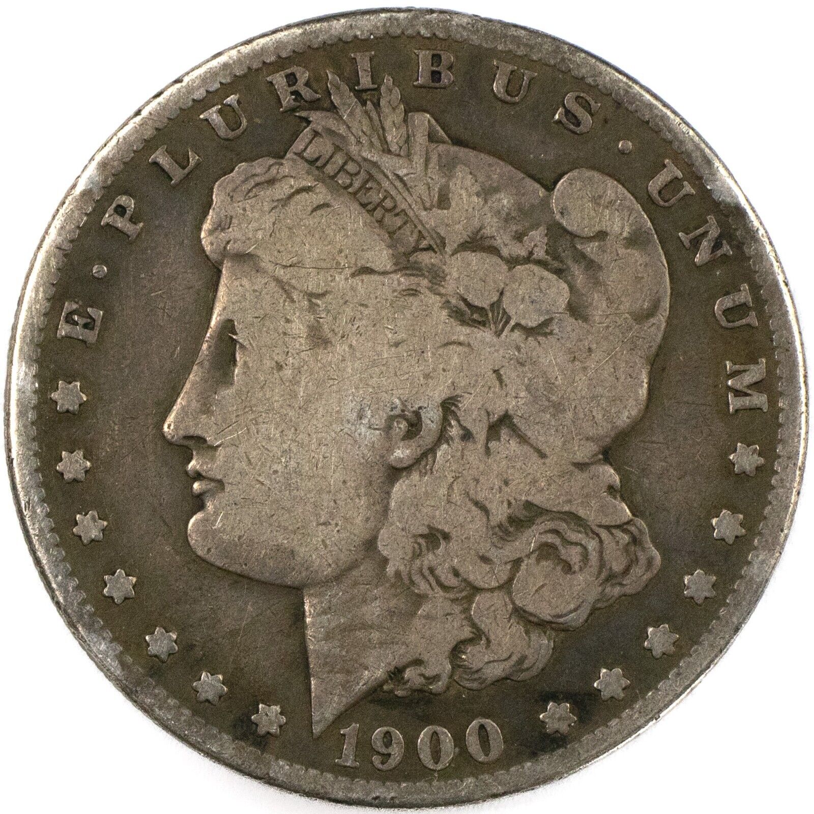 1900-S San Francisco Morgan Silver Dollar Coin VG DETAILS RIM DINGS