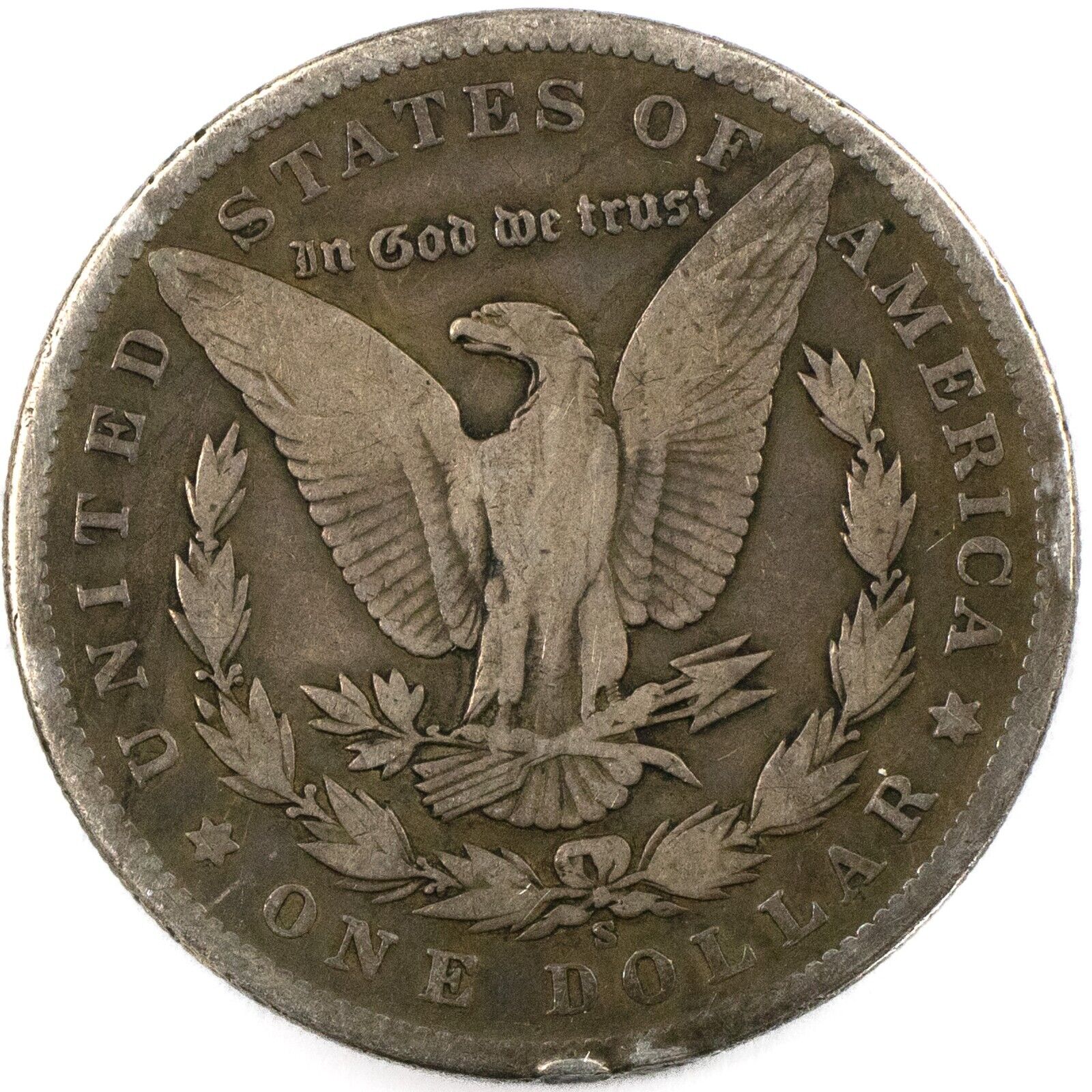 1900-S San Francisco Morgan Silver Dollar Coin VG DETAILS RIM DINGS