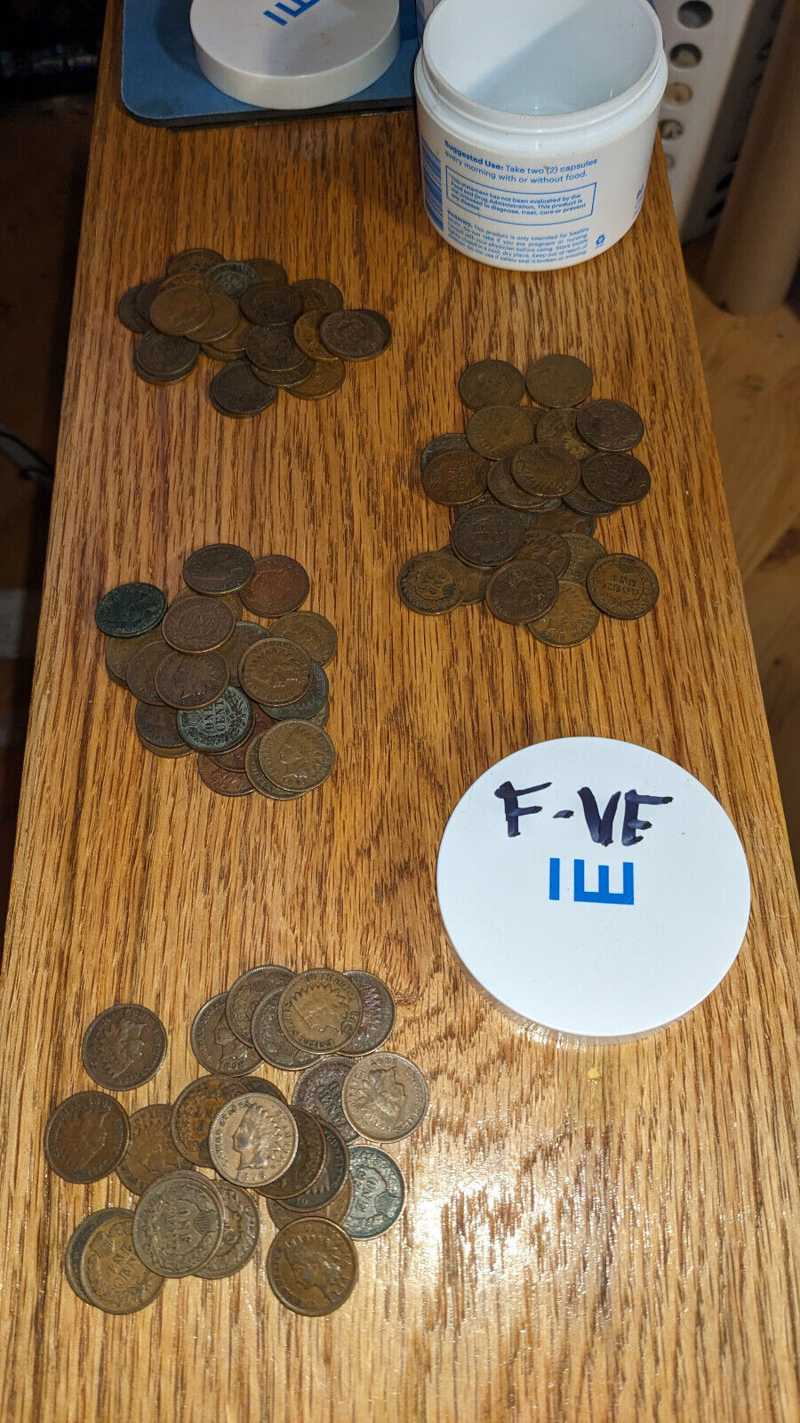 1900’s Indian Head Cent Half Roll (25) F-XF Nice Problem Free Circulated Coins