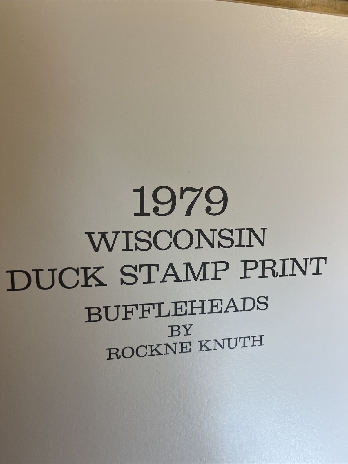 Rockne Knuth,1979, Wisc Duck Stamp Print,29/1700, S.Stamp,mint Condition