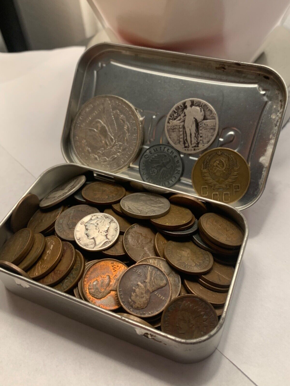 Junk Drawer Coin Lot Estate **OLD SILVER COINS** 1800s-1900s /120 coins in total