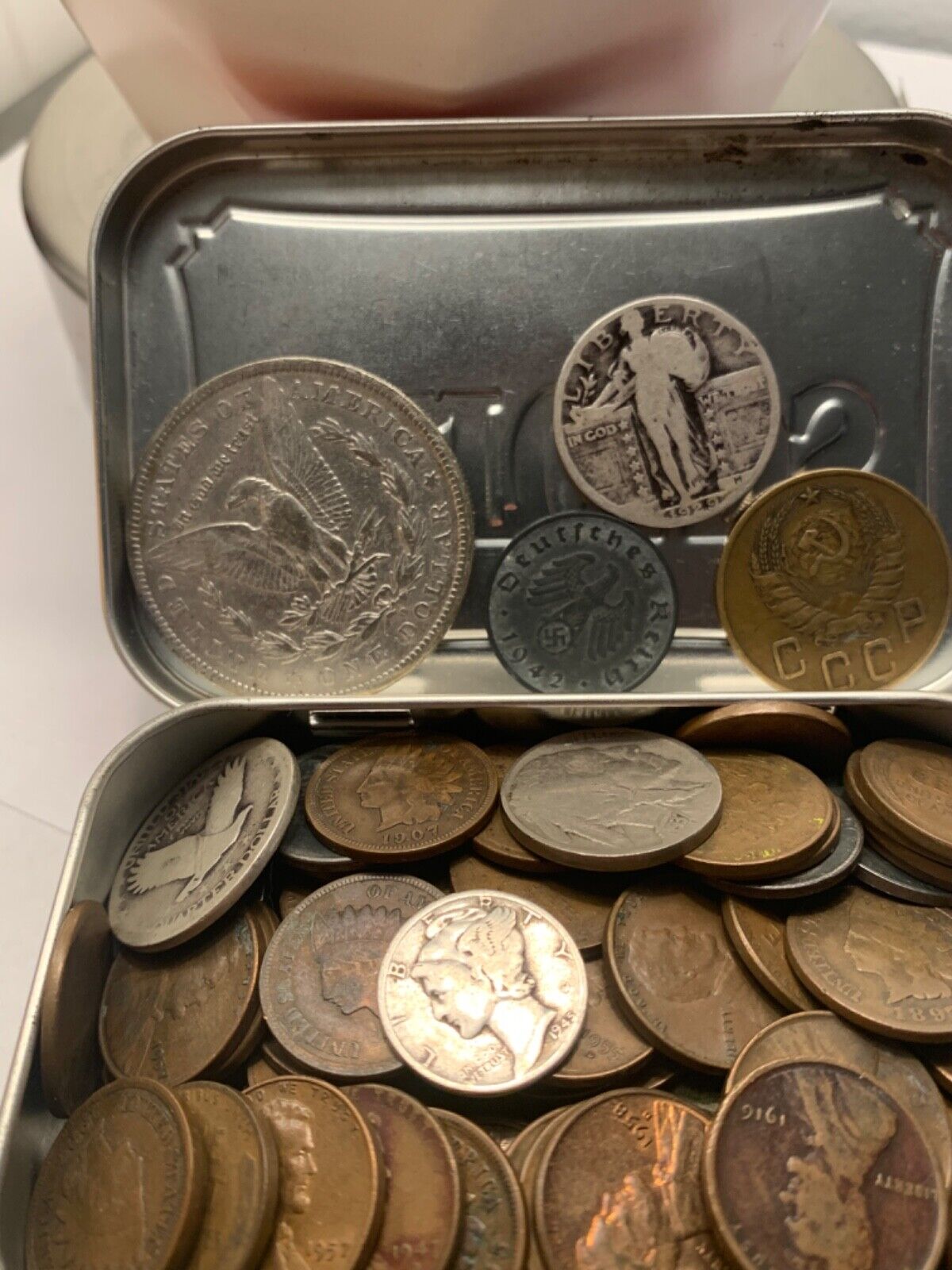 Junk Drawer Coin Lot Estate **OLD SILVER COINS** 1800s-1900s /120 coins in total