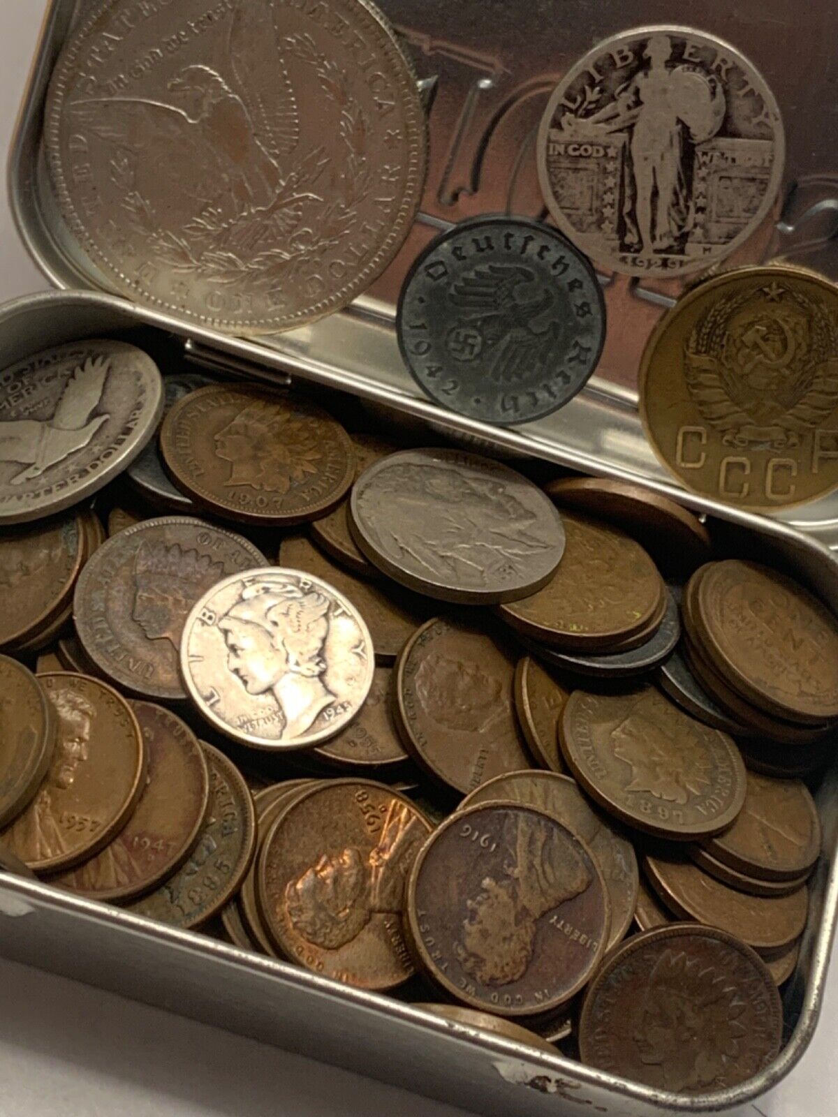 Junk Drawer Coin Lot Estate **OLD SILVER COINS** 1800s-1900s /120 coins in total