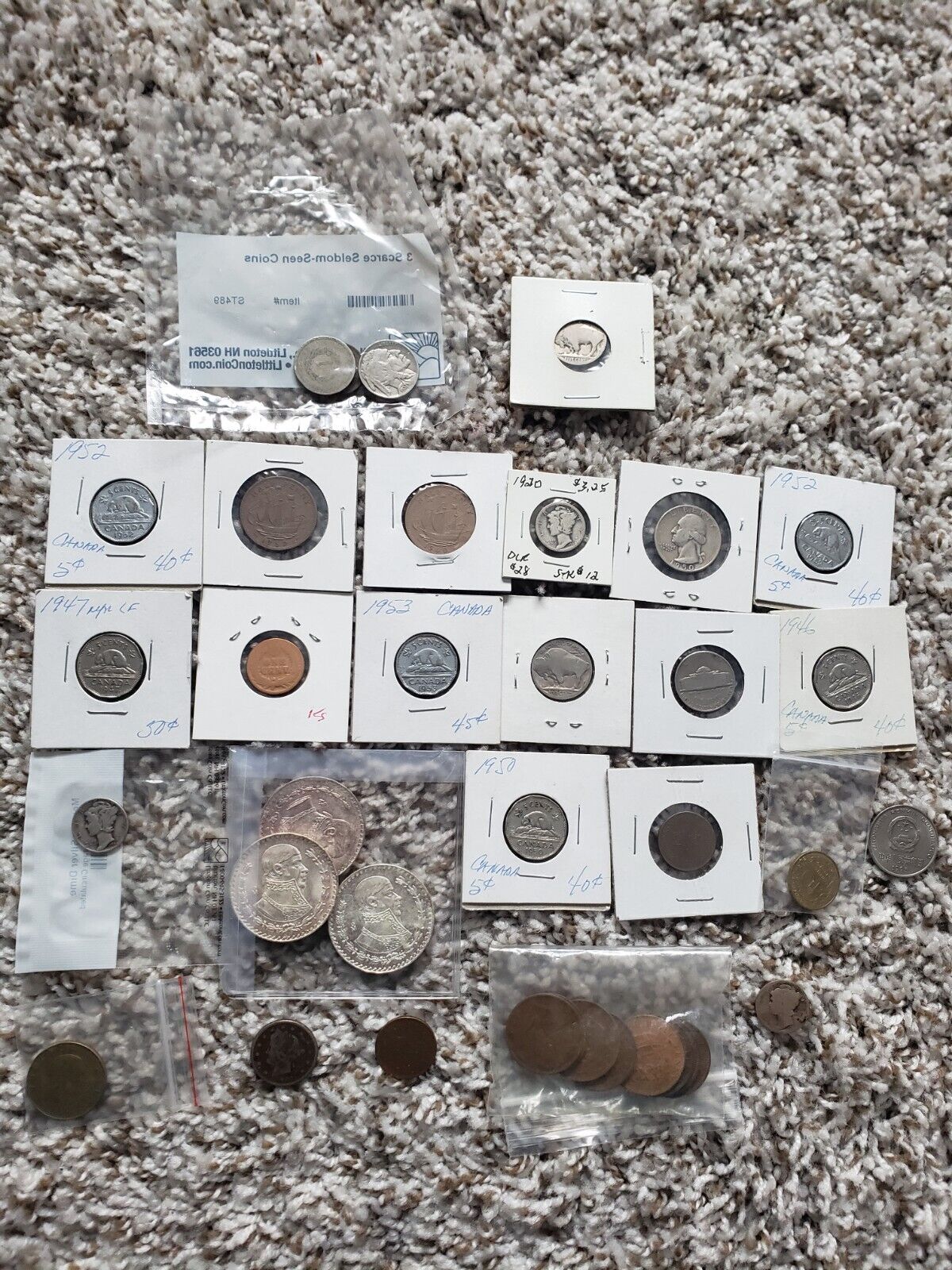 Lot Of Different Various Foreign and US 1800s 1900s Coins. 