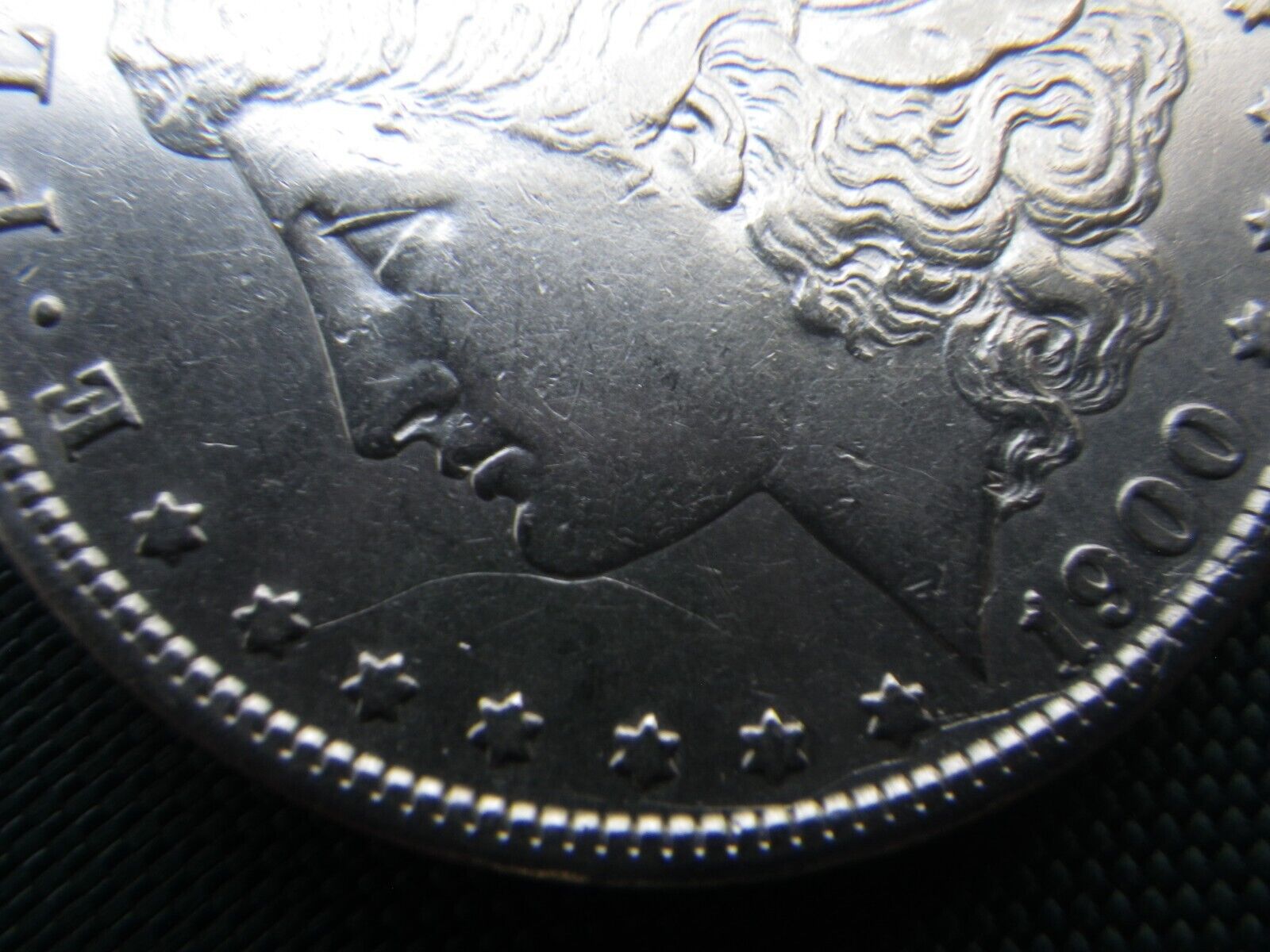 1900S MORGAN SILVER-$-BU/MS+++++V.HIGH QUALITY RARE LUSTROUS PREMIUM VALUED COIN