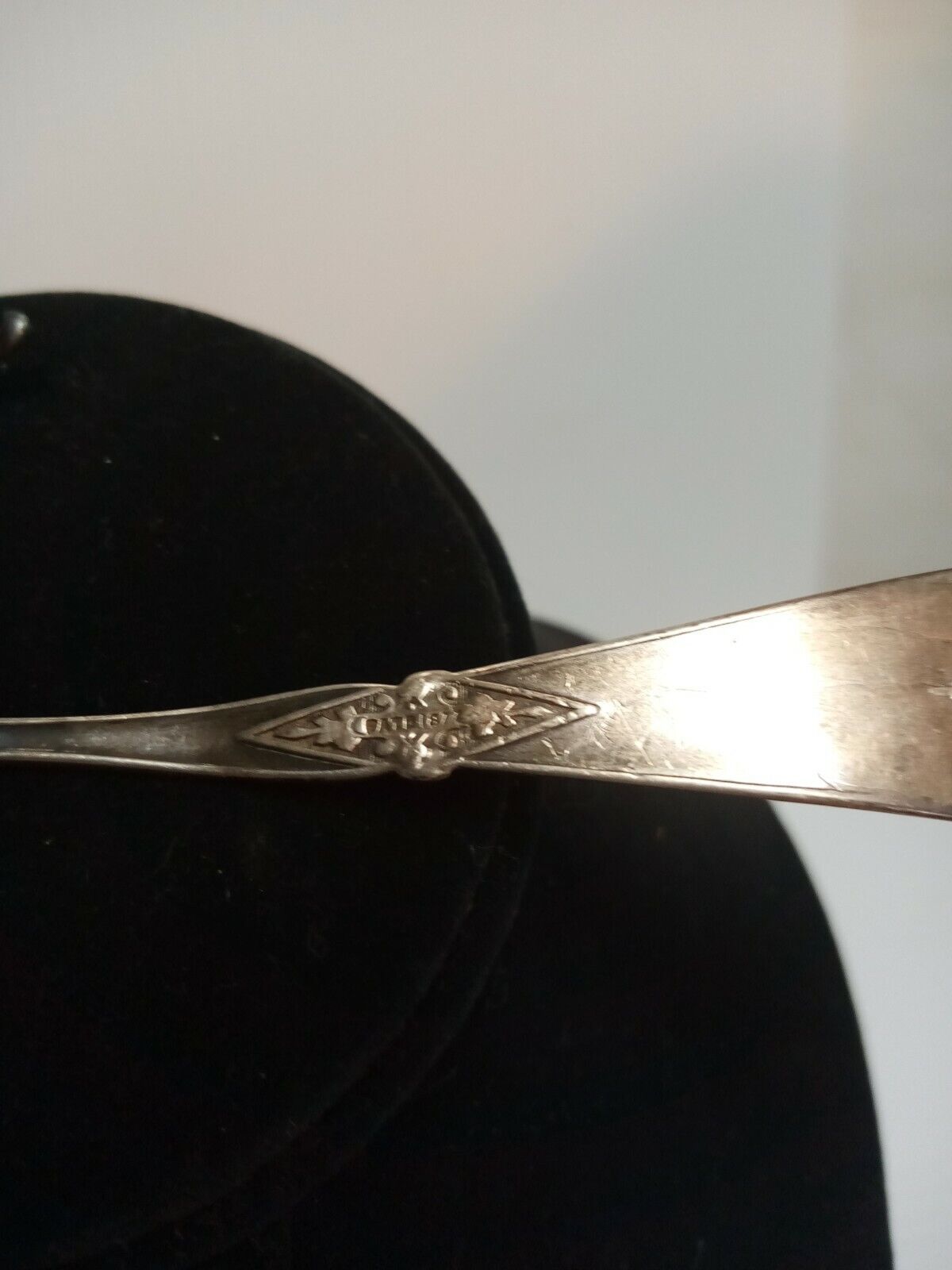 Vintage 1800's J S & S Coin Silver Spoon Pat'd 1872 (FC 43/1 D329)