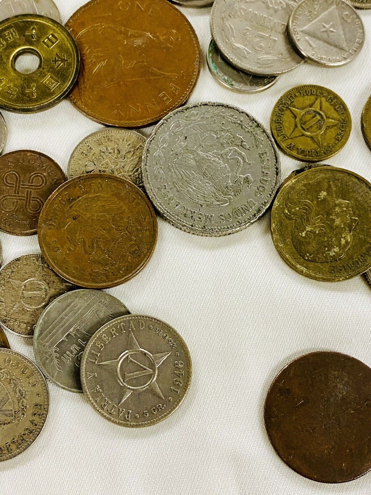 Lot of Foreign Coins- Over 1 Pound- Lots Of Coins- 1800s-1900s