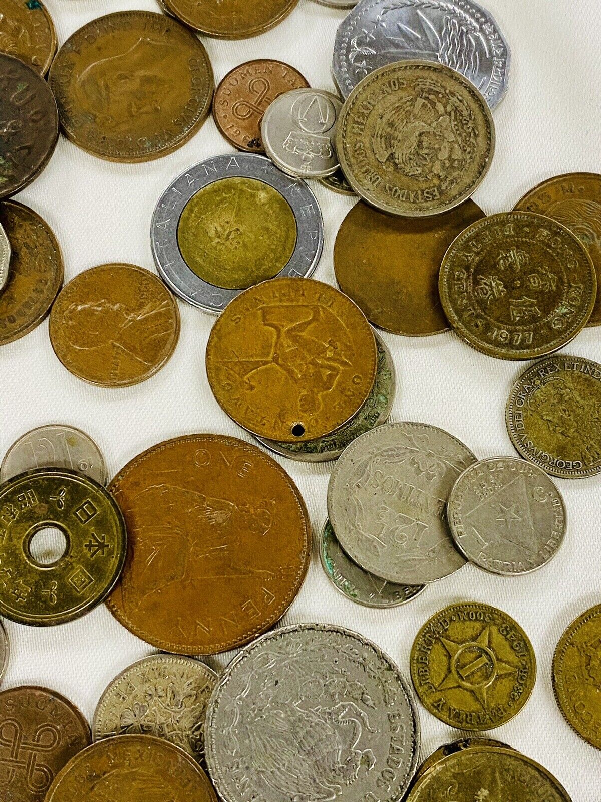 Lot of Foreign Coins- Over 1 Pound- Lots Of Coins- 1800s-1900s