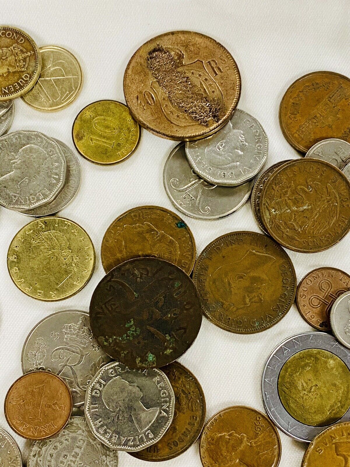 Lot of Foreign Coins- Over 1 Pound- Lots Of Coins- 1800s-1900s