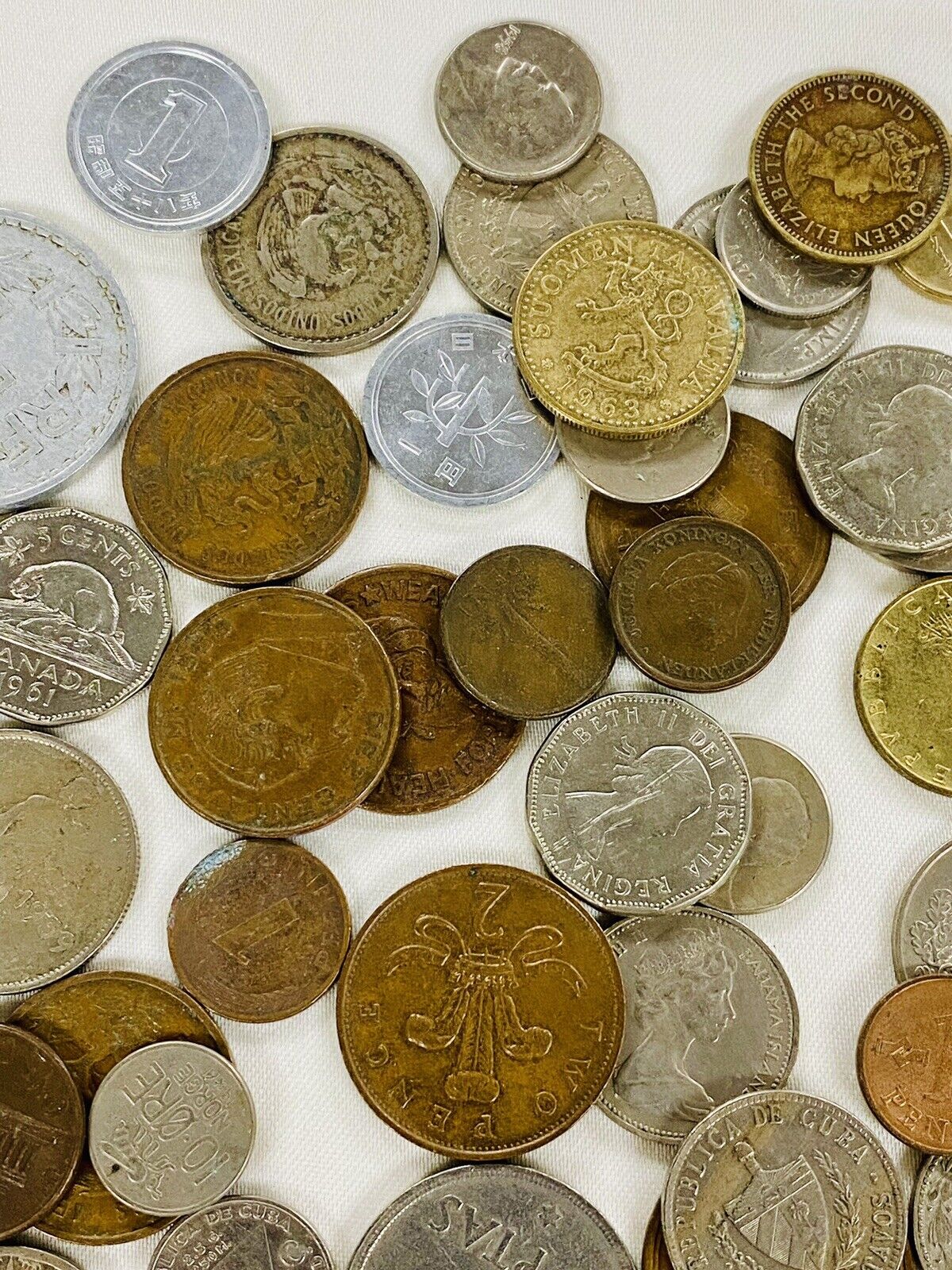 Lot of Foreign Coins- Over 1 Pound- Lots Of Coins- 1800s-1900s
