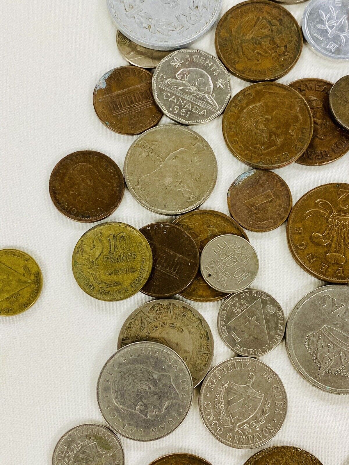 Lot of Foreign Coins- Over 1 Pound- Lots Of Coins- 1800s-1900s