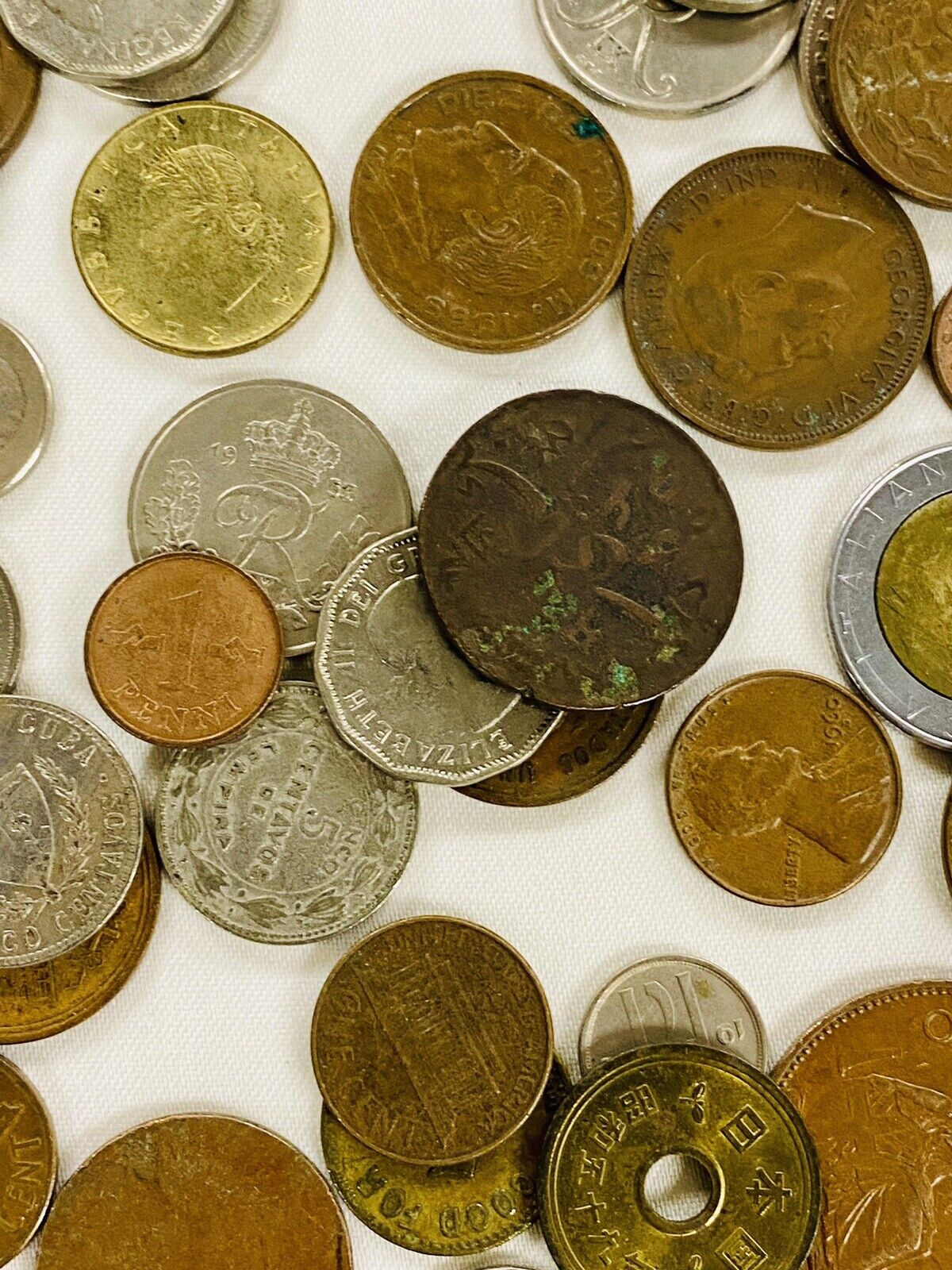 Lot of Foreign Coins- Over 1 Pound- Lots Of Coins- 1800s-1900s