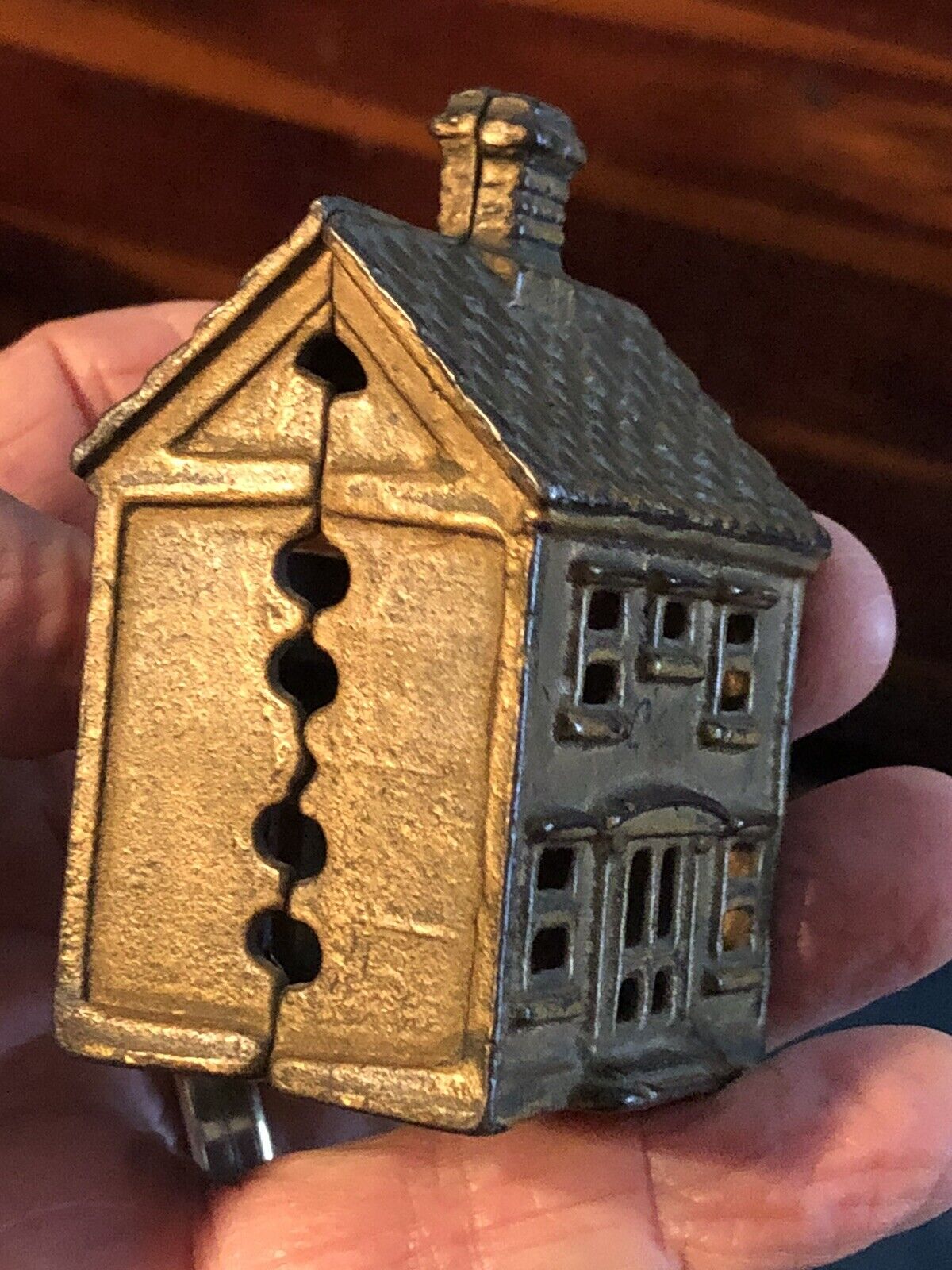 Antique 1800’s Cast Iron COIN Bank Building COIN BANK