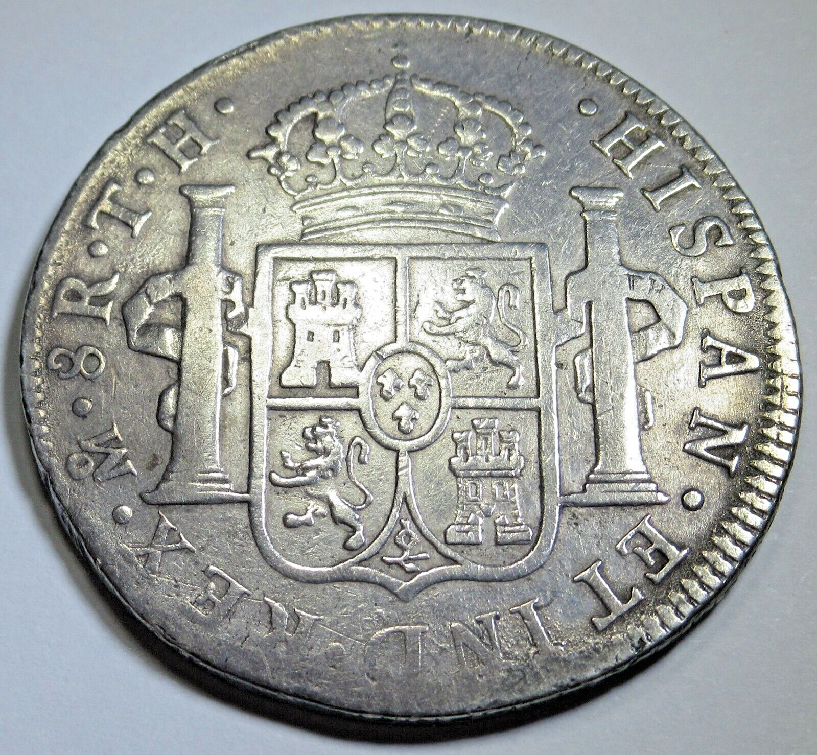1804 Spanish Mexico Silver 8 Reales Genuine Colonial Dollar 1800s Pirate 8R Coin