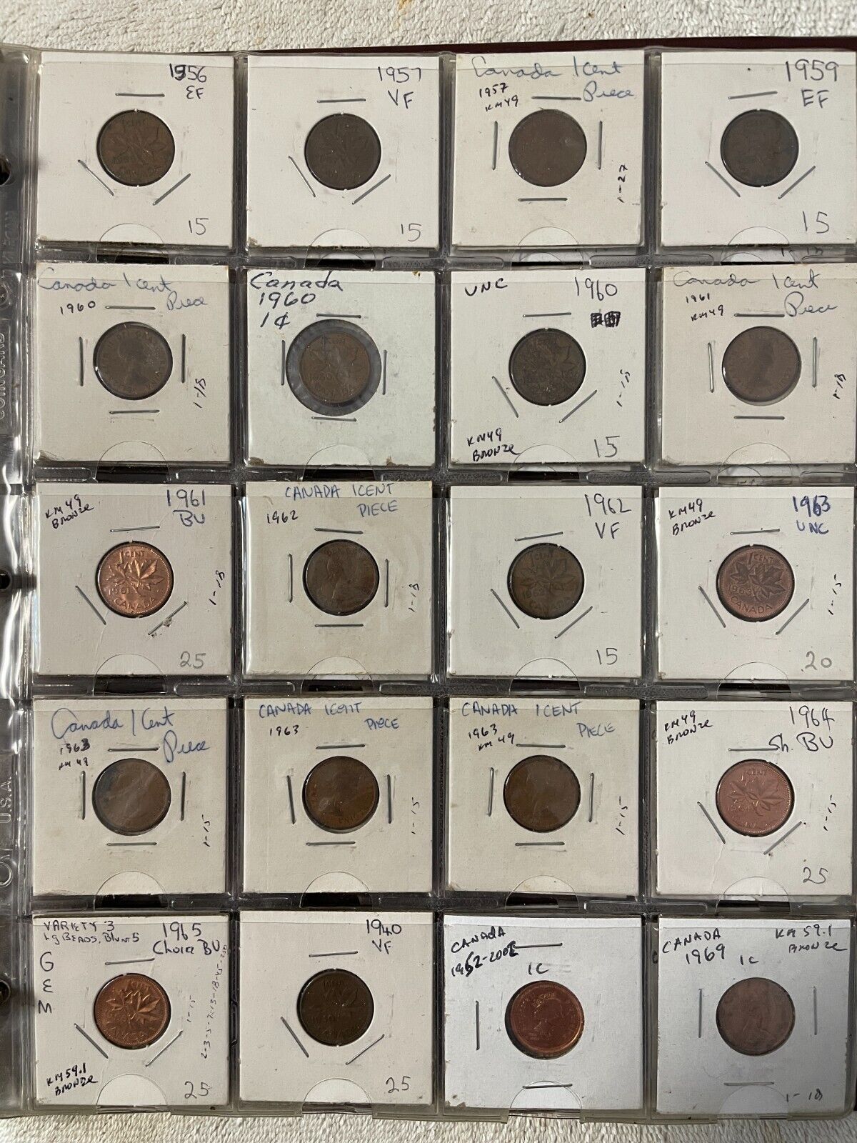 All in Fleeps Lot Canadian Type Set 160 Coins : 1c,5c,10c,25c,$1,$2 1900s-Up.