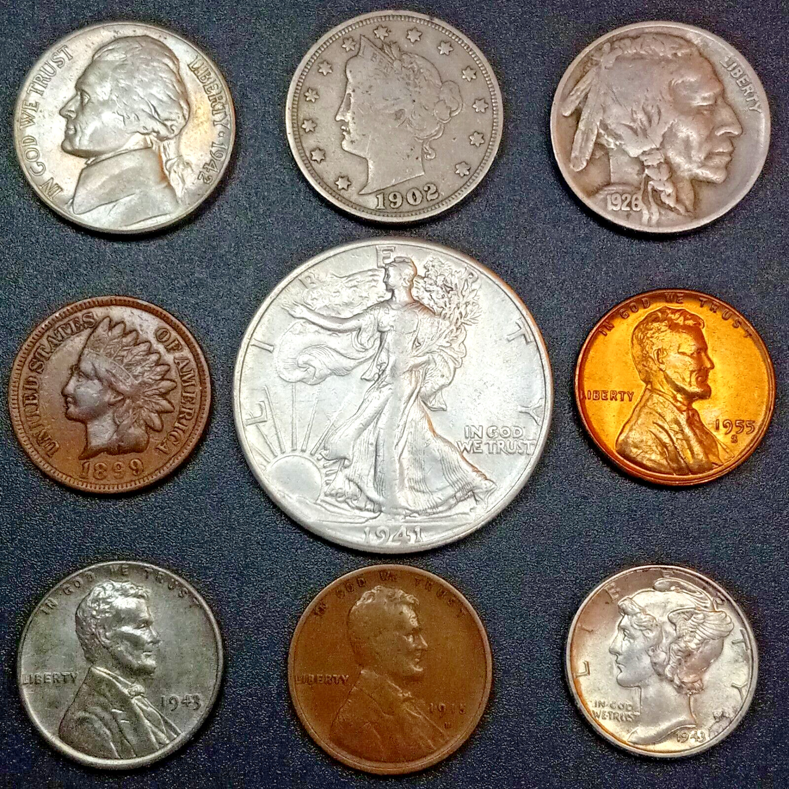 Old Obsolete US Coin Collection With Silver Starting 1800's Nice Coins! (Lot#1)