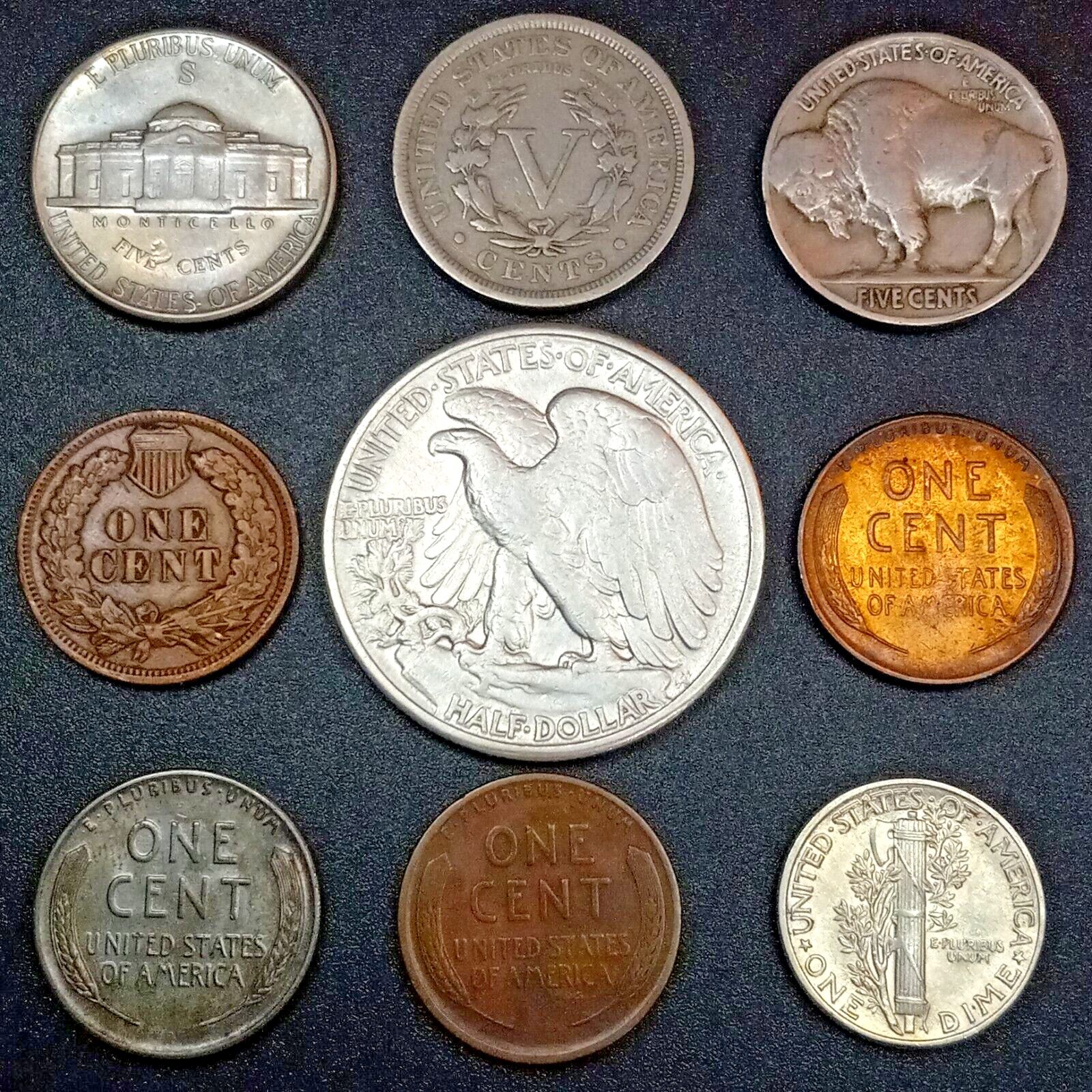 Old Obsolete US Coin Collection With Silver Starting 1800's Nice Coins! (Lot#1)
