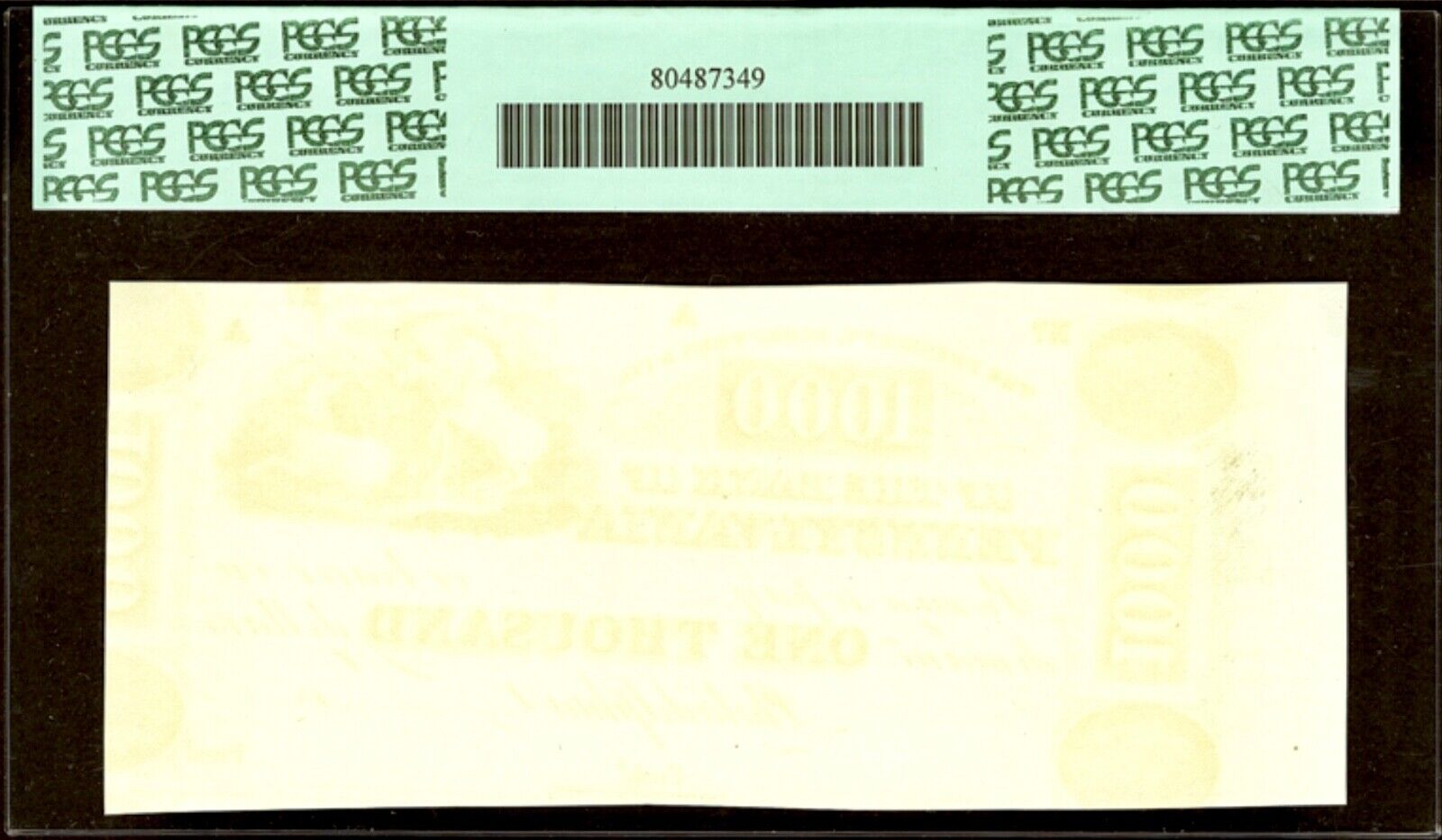 Proof 1800’s PA Philadelphia Bank of Pennsylvania Post Note PCGS Choice 63PPQ