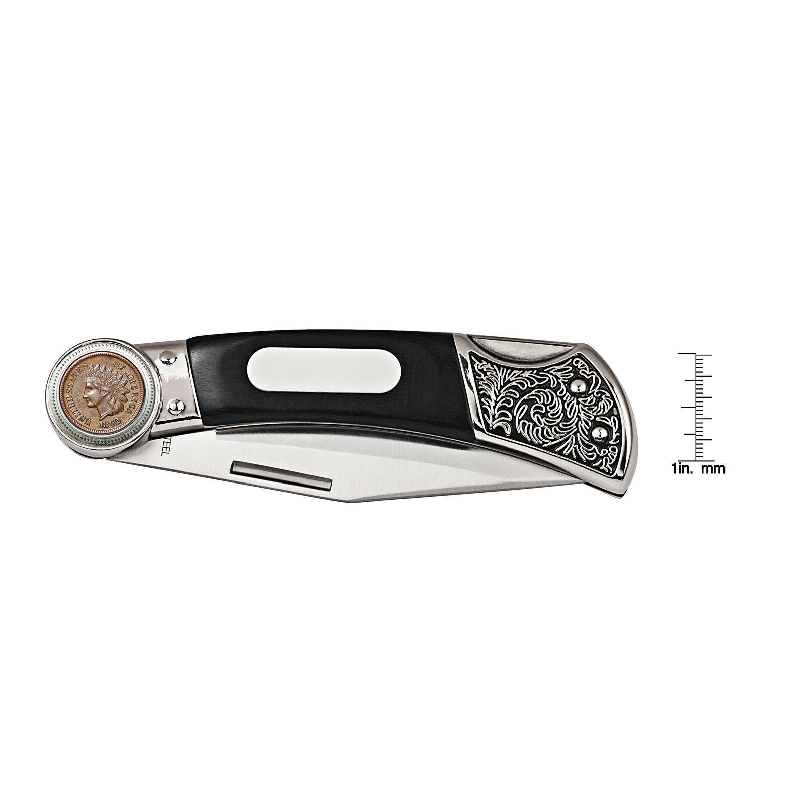 Coin Pocket Knife 1800s Indian Head Penny | Genuine United States One Cent |
