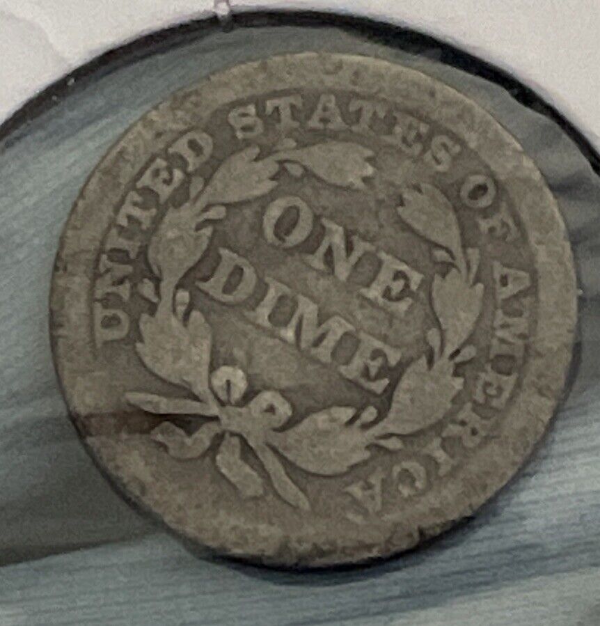1800s Seated Liberty Dime US Coin United States Money Estate Find