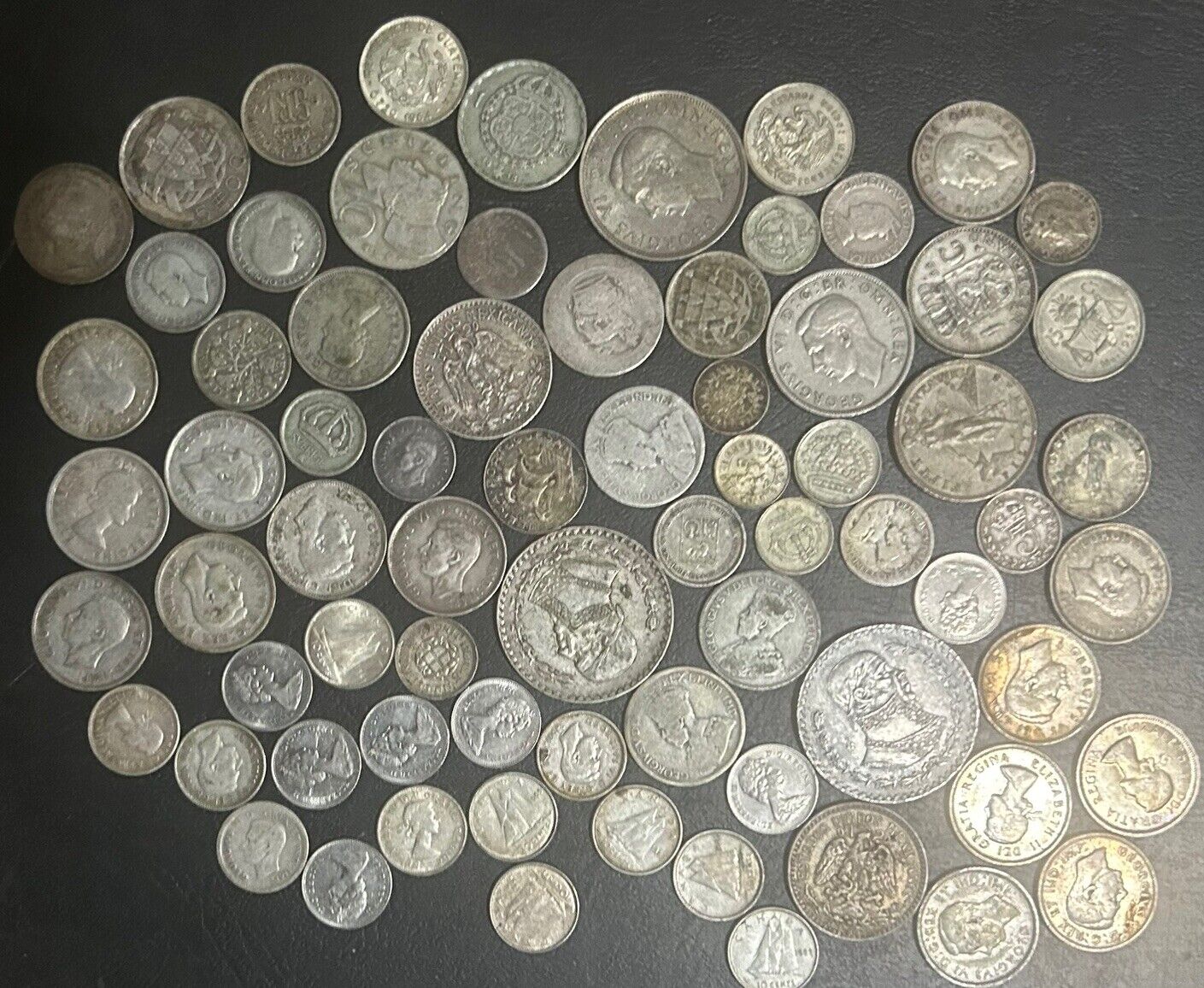 Old Foreign Silver Coin Lot
