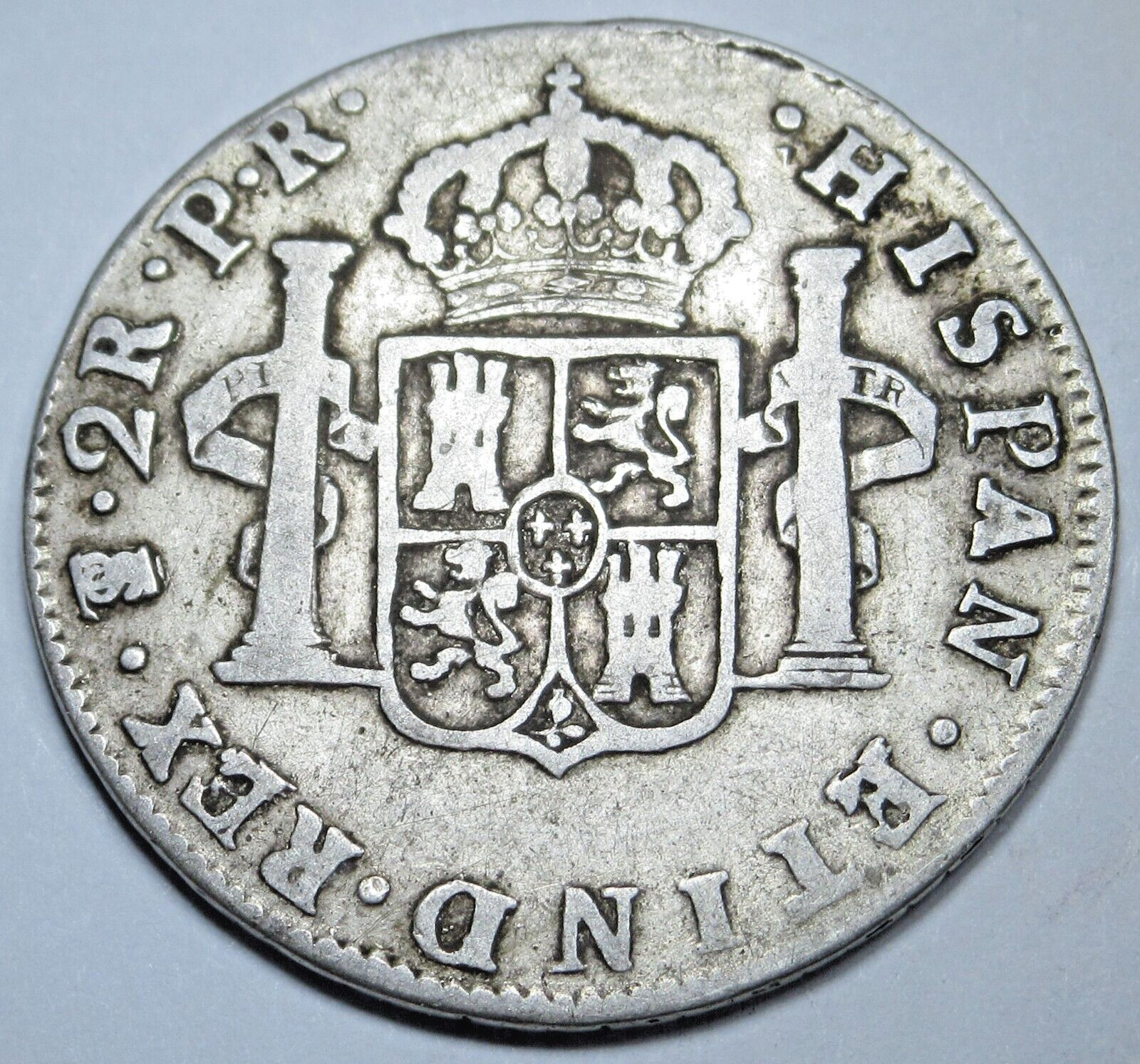 1783 VF Bolivia Silver 2 Reales Spanish Colonial 1700's Pirate Treasure 2R Coin
