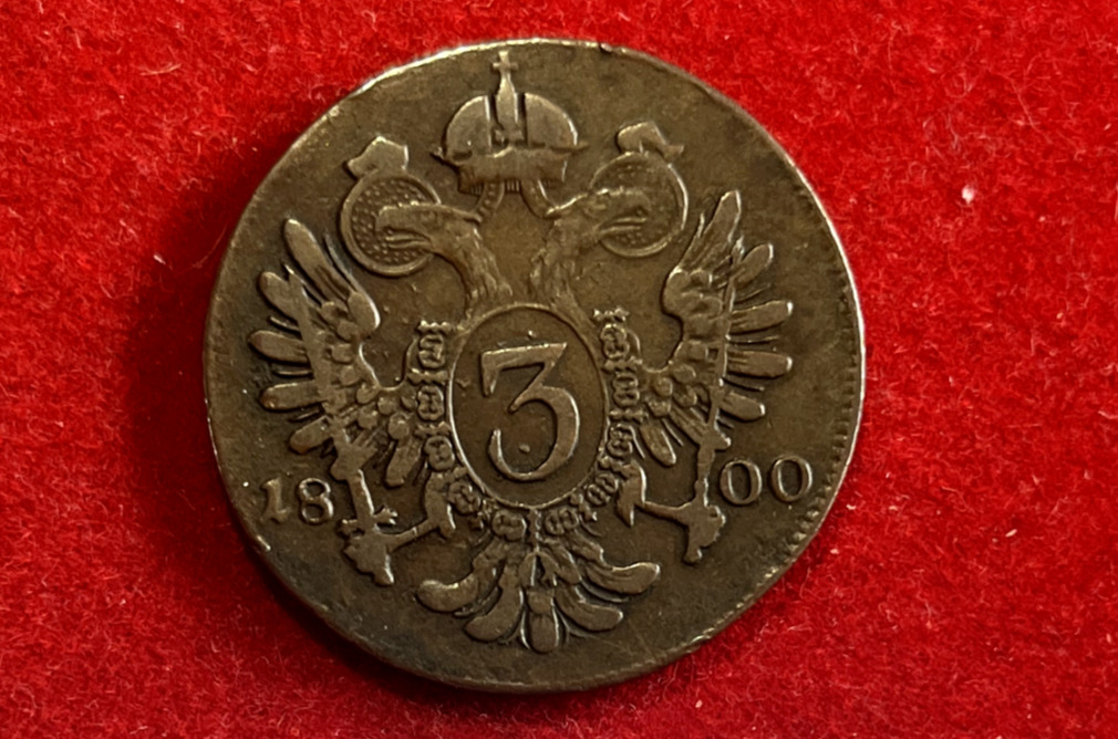 Austria 1800s 3 Kreuzer KM#2115.3 Franz II Copper Coin T642