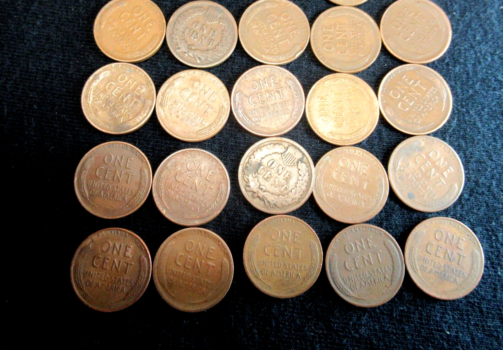 INDIAN HEAD WHEAT PENNY ROLL/LOT 1800'S 1900'S IN A MONTANA BANK BROWN WRAP RLC