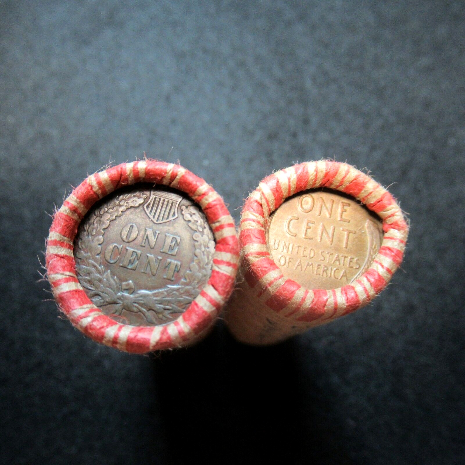 FULL ROLL MIXED DATE INDIAN HEAD/WHEAT PENNY CENT  ROLL LOT 1800'S 1900'S