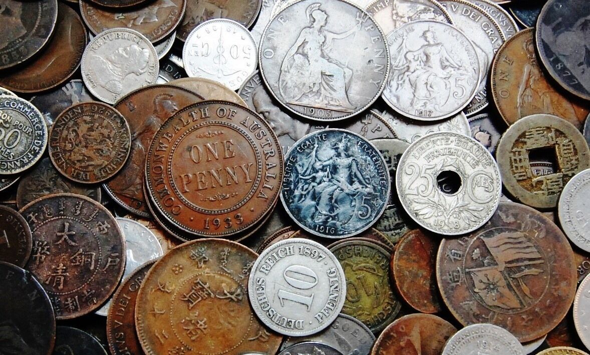 70+ Years Old, 30 Foreign Coins -  Date as Far Back as the 1800's