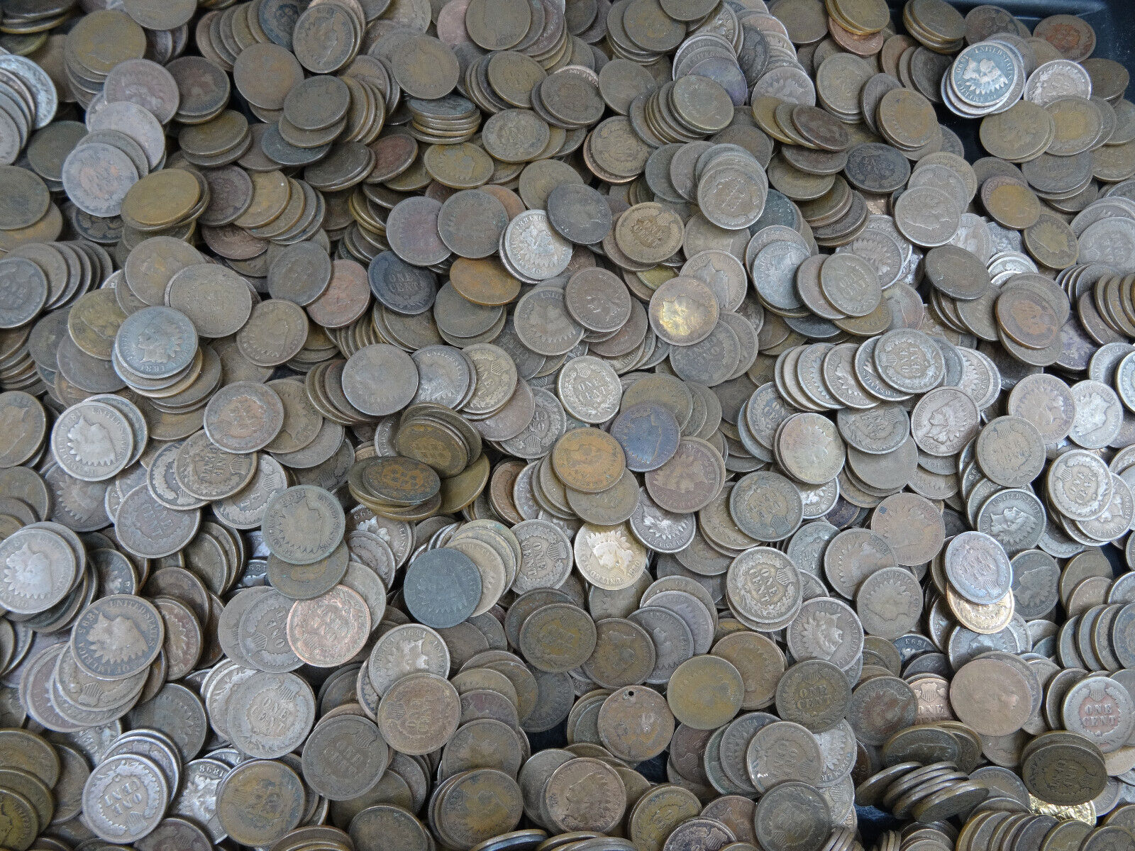 (50) Indian Head Cents 1880-1899 Coin Roll Circulated G/VG US Mint 1800s Penny
