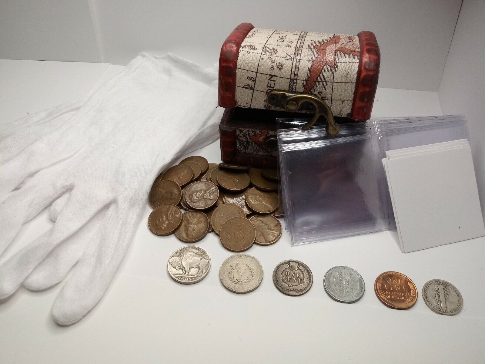 Coin Collecting Starter Kit - 35 coins, 1800s penny, silver, old nickels +more