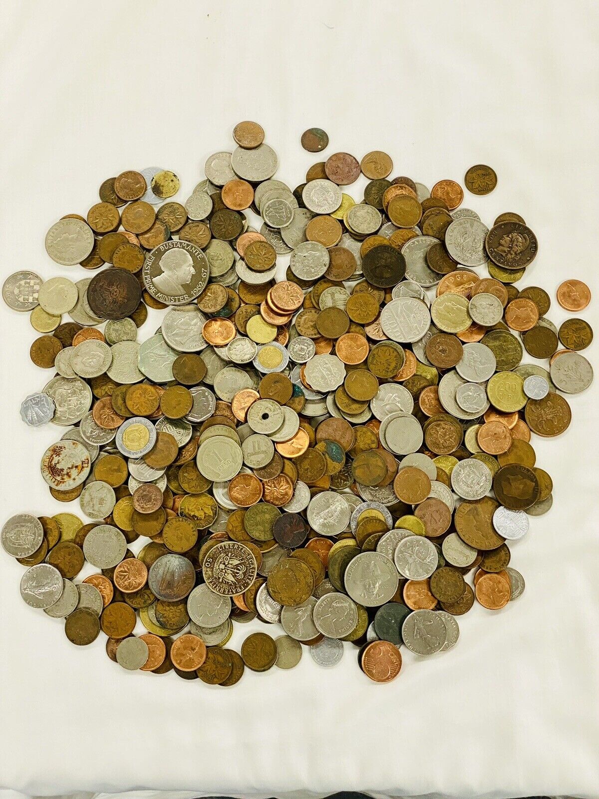 Lot of Foreign Coins- Over 5 Pounds, Hundreds OfCoins! 1800s-1900s + PROOF COINS