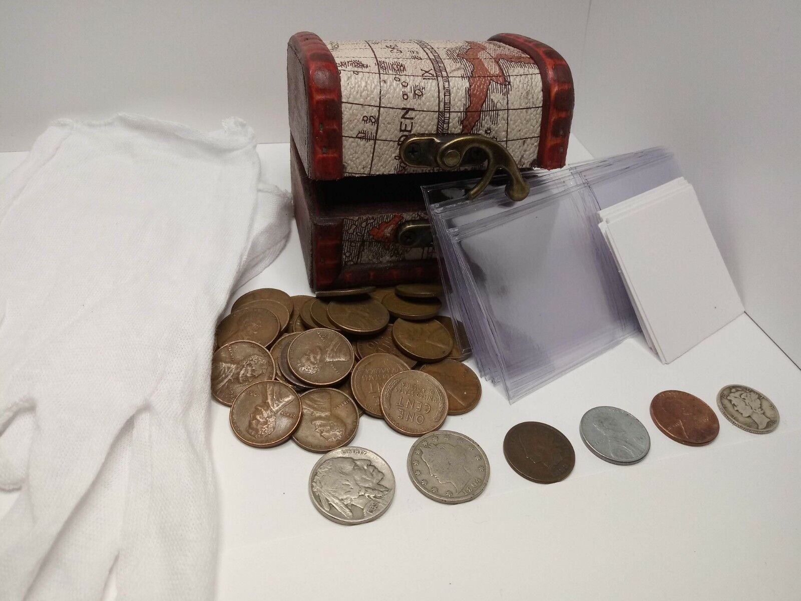 Coin Collecting Starter Kit - 35 coins, 1800s penny, silver, old nickels +more