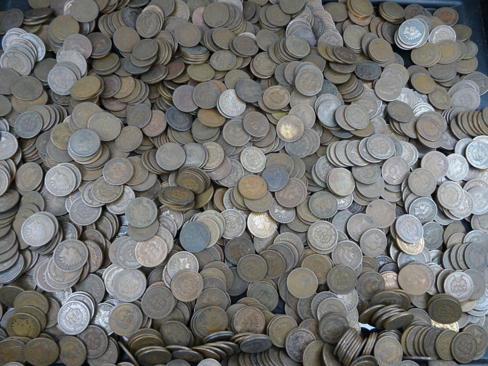 (50) Indian Head Cents 1880-1899 Coin Roll Circulated G/VG US Mint 1800s Penny