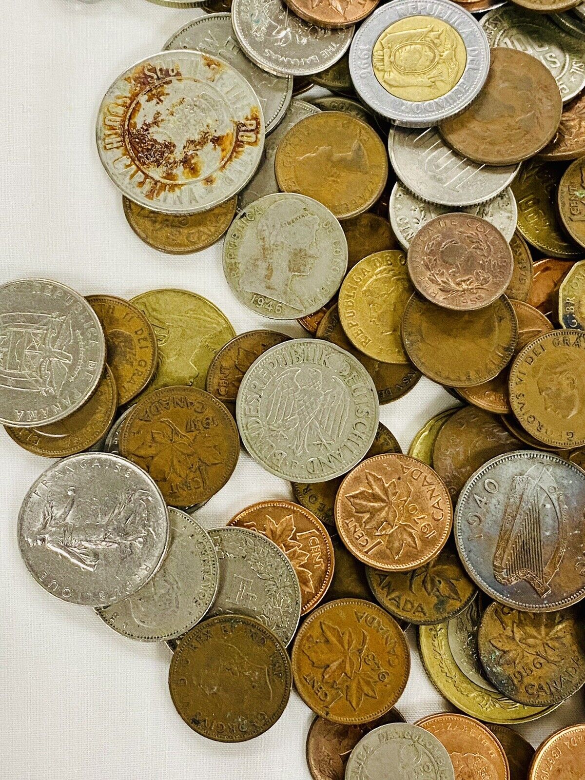 Lot of Foreign Coins- Over 5 Pounds, Hundreds OfCoins! 1800s-1900s + PROOF COINS