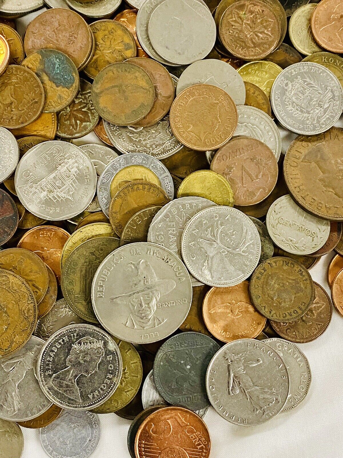 Lot of Foreign Coins- Over 5 Pounds, Hundreds OfCoins! 1800s-1900s + PROOF COINS