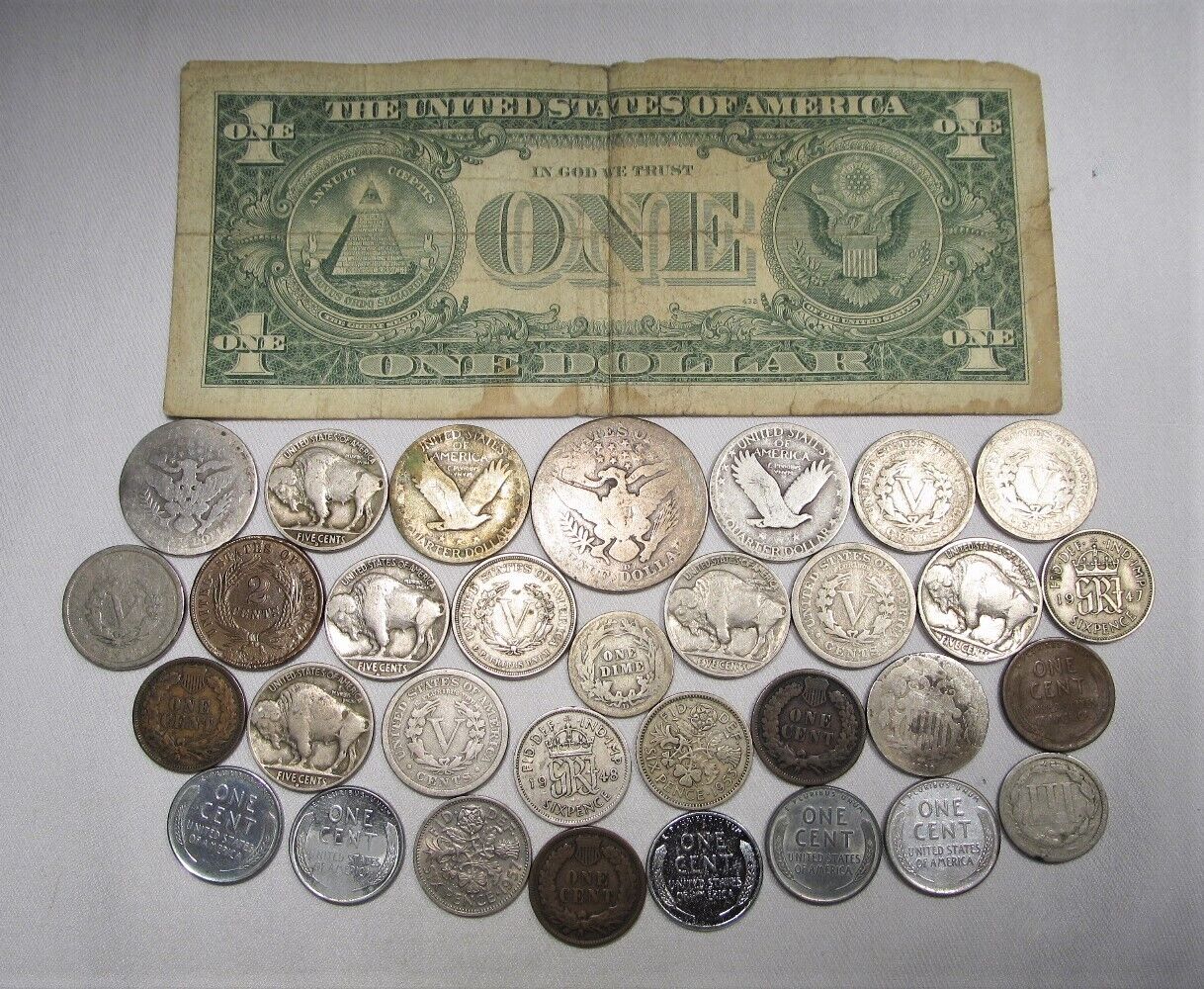 Old Vintage Horde US Coin & Silver Lot 1860’s - 1900’s Lot BCL3