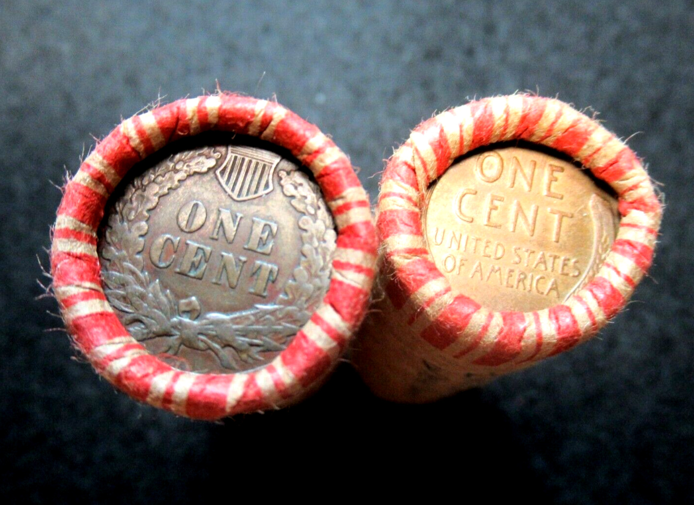 INDIAN HEAD AND WHEAT CENT PENNY ROLL  50 COIN LOT/ROLL ESTATE COIN COLLECTION