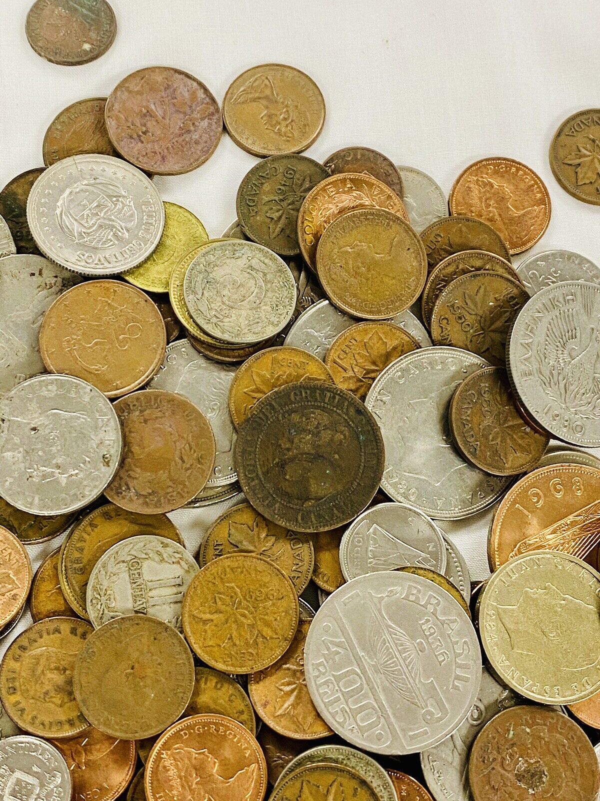 Lot of Foreign Coins- Over 5 Pounds, Hundreds OfCoins! 1800s-1900s + PROOF COINS